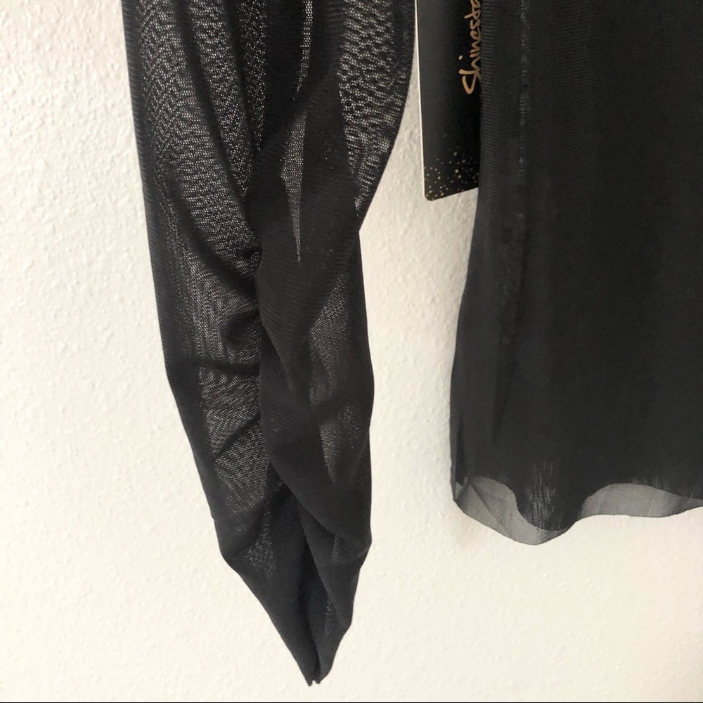 NWT Shinestar Sheer Top - Picture 3 of 7